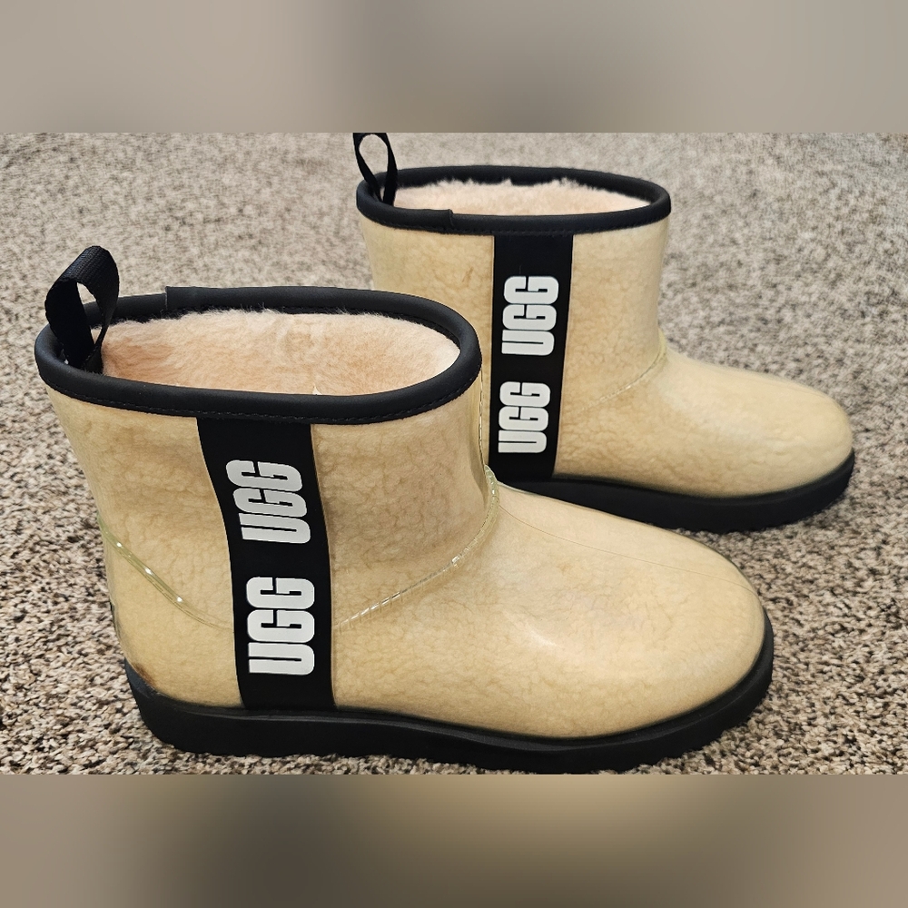 Classic UGG Clear Boots (Waterproof) New, Never Worn. Size 8. No Box